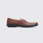 Salvatore Ferragamo Casual Loafer 12 D Brown Leather Rubber Sole Made in Italy - Image 5