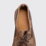 Easymoc Shoes Size 11 Brown Natural CXL Leather Vibram Ltd Edition Bateau 2-Eye - Image 5