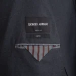 Giorgio Armani Napoli Suit Size EU56 Solid Gray Wool Two Button Made in Italy - Image 8