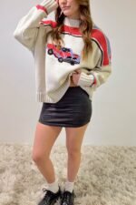 Retro Car Graphic Sweater - Image 4