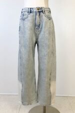 Contrast Barrel Jeans by For Good