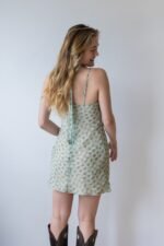 Plaid Mini Dress with Scarf - Image 5