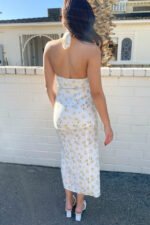 Lemon Print Halter Midi Dress - Image 5