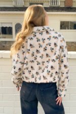 Floral Sherpa Zip Up - Image 4