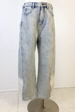 Contrast Barrel Jeans by For Good - Image 2