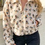 Floral Sherpa Zip Up